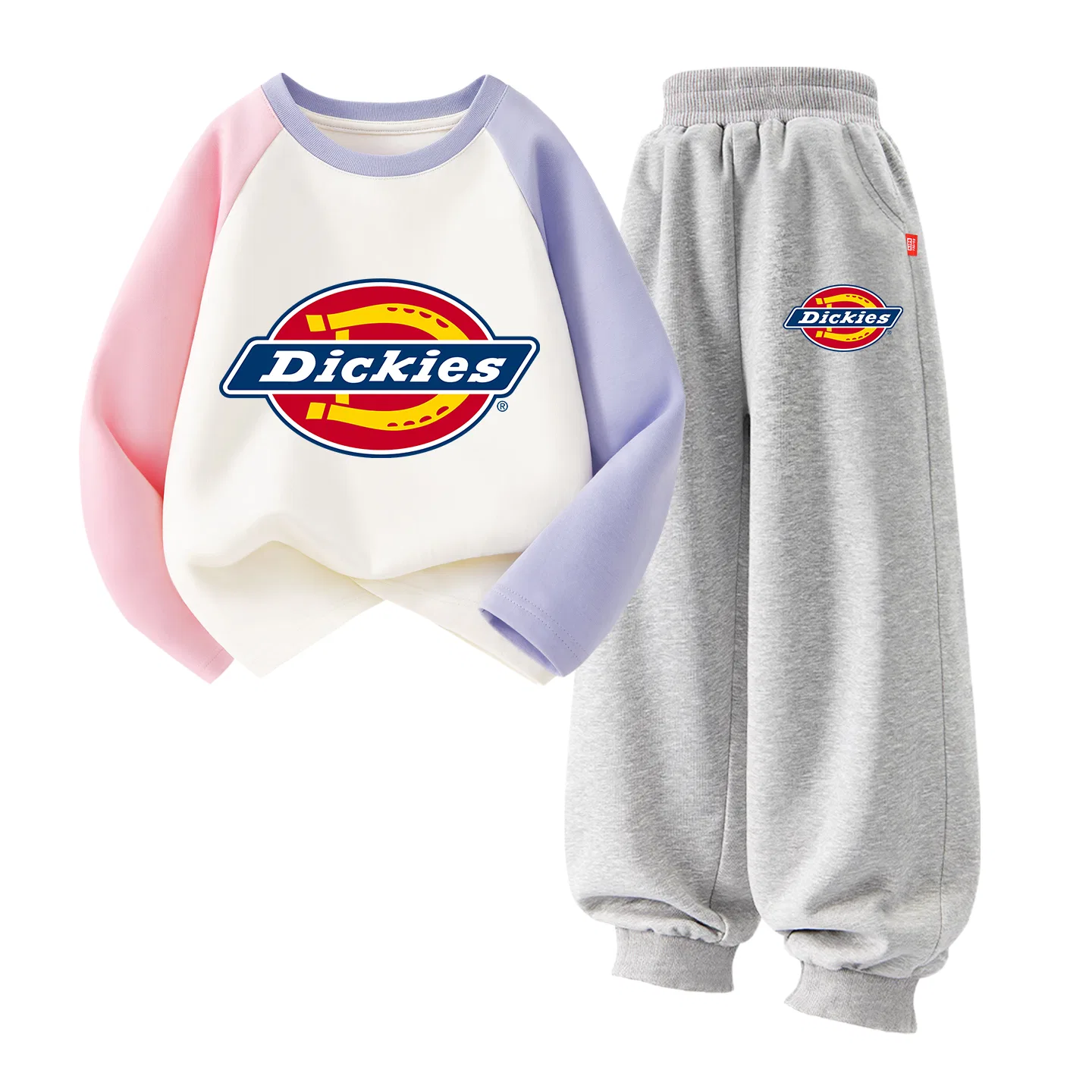 Детский комплект из двух свитшотов S Logo Pink Purple+S Logo K Gray Dickies