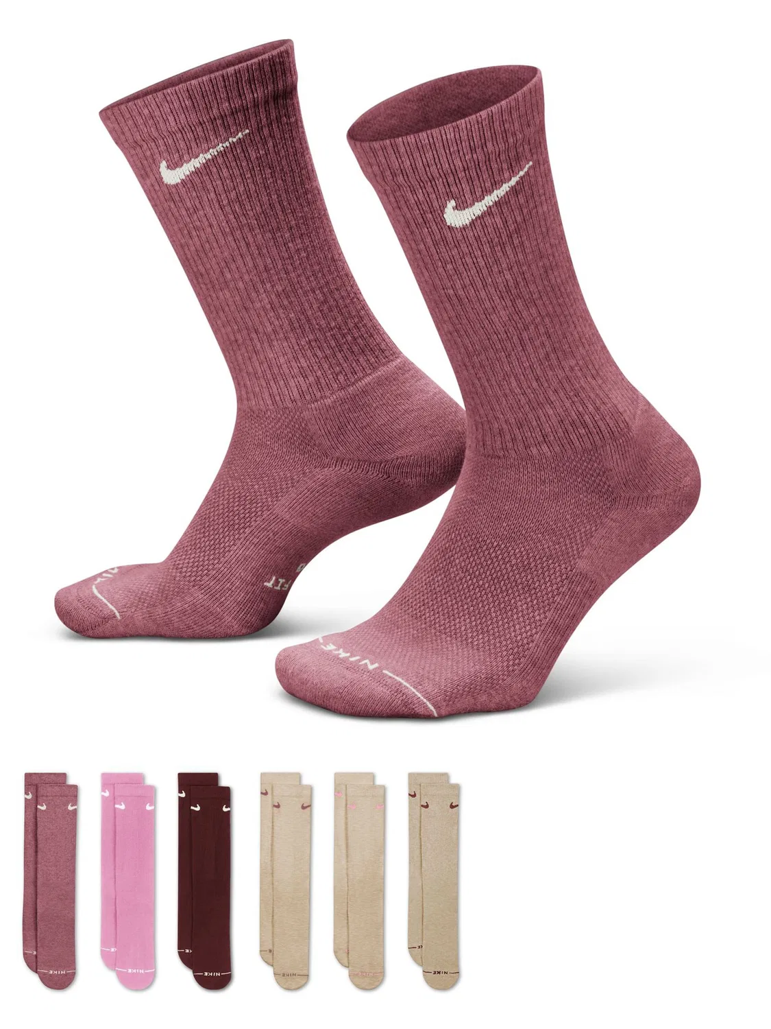 Носки Nike Everyday Elevated Crew, розовые мульти