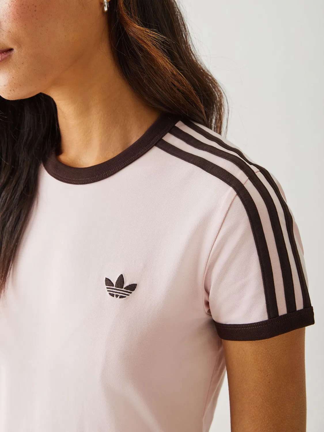 Платье с тремя полосками, slim fit, Adicolor, adidas Originals, розовый — фото 4