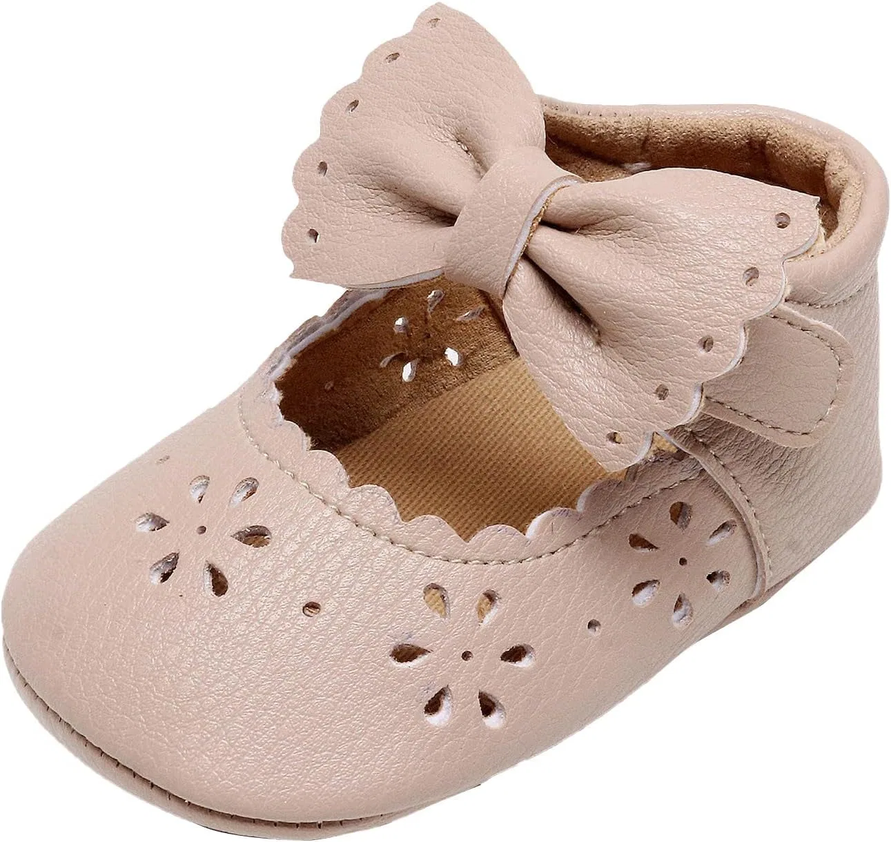 Детские кроссовки для девочек с бантом First Walkers, Khaki