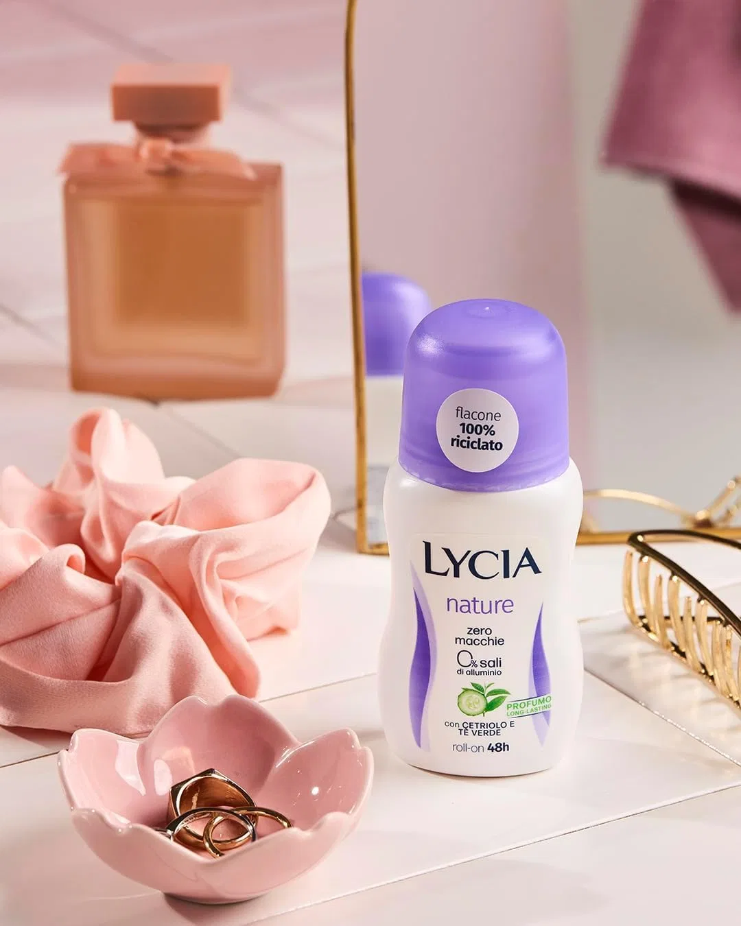 Роликовый дезодорант Lycia Natural Огурец и Зеленый Чай, 50 мл, набор 12 шт + брелок Beni Culinari Free