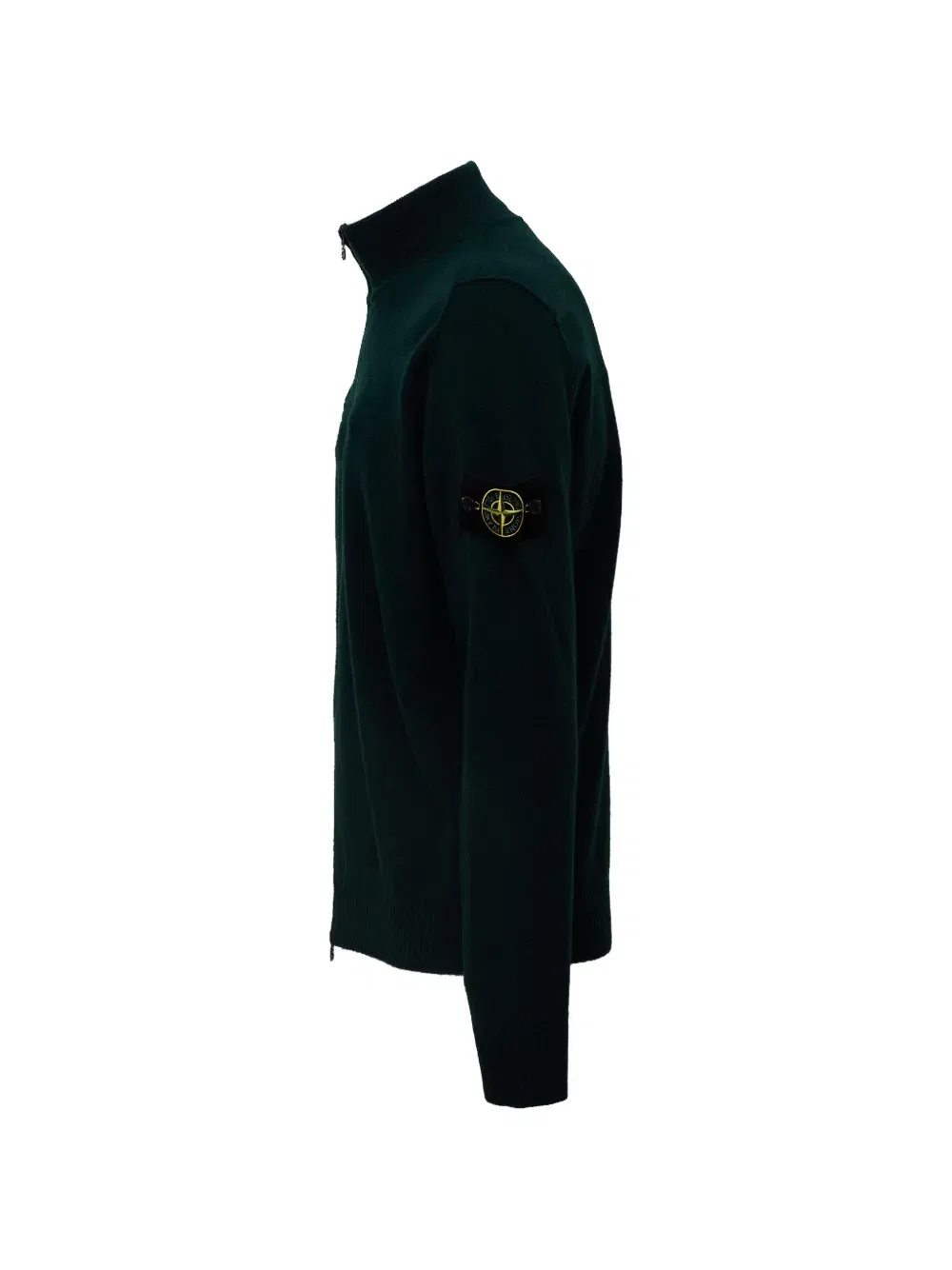 Шерстяной кардиган Stone Island, зеленый — фото 3