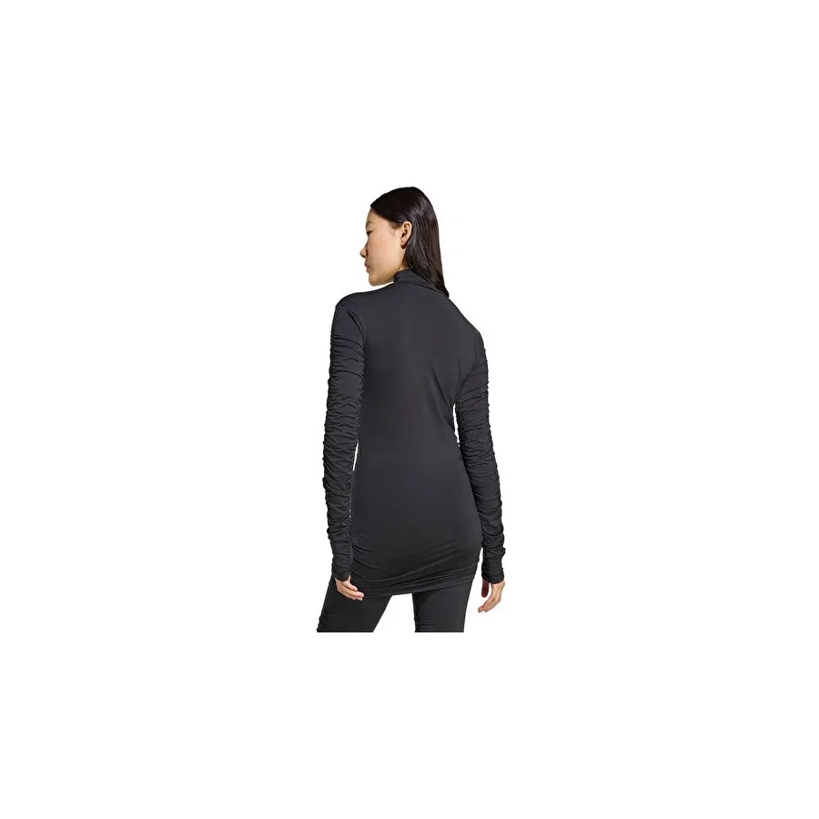Женская футболка с защипами adidas Ruched Ls Top, Черный — фото 2