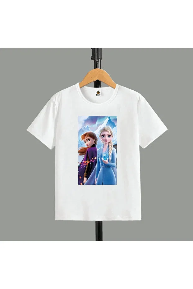 Детская футболка с принтом Elsa Svart Wear, White