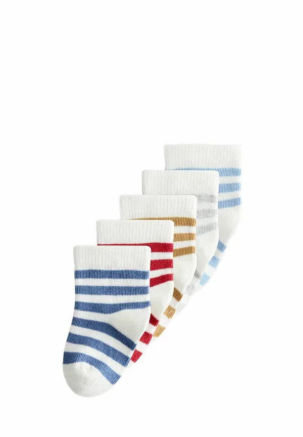 Носки 5 пар, хлопок, Socks 5 pack, Next, Blue/White, белый