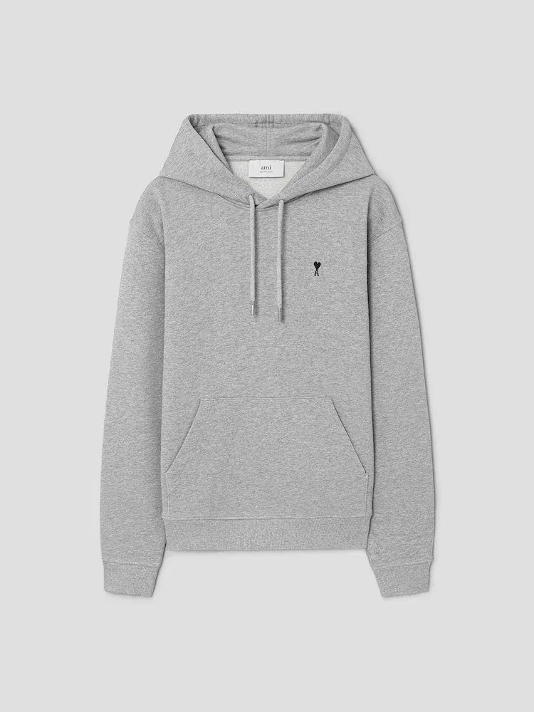 Худи с контрастным сердцем Ami De Coeur AMI PARIS, Grey