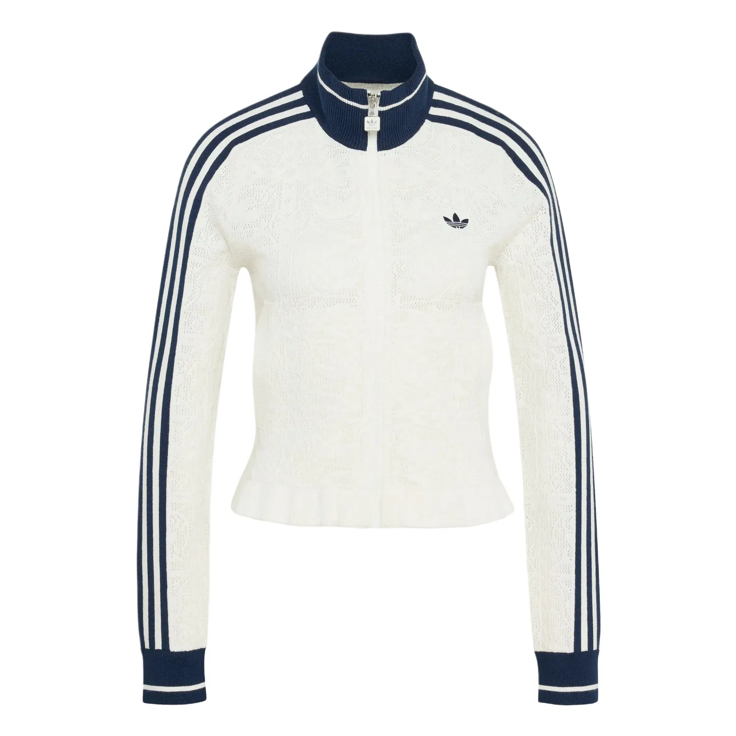 Женская куртка с воротником-стойкой Jade White/Dark Indigo Adidas Originals, Jade White/Dark Indigo