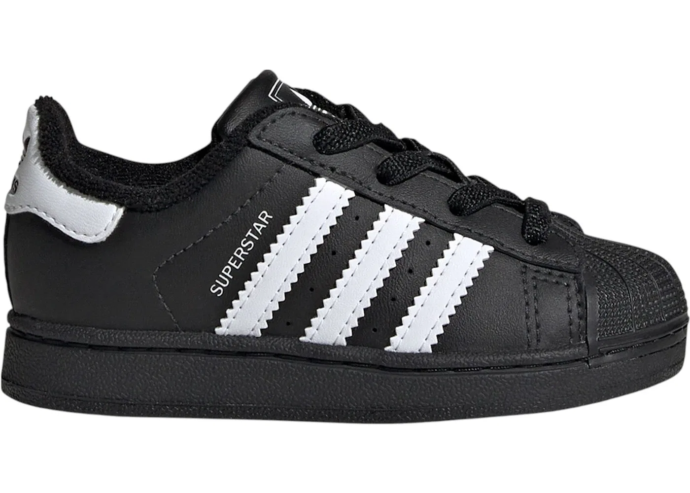 Детские кроссовки Lifestyle с эластичной шнуровкой Adidas Superstar II Elastic Lace, Core Black/Cloud White/Core Black