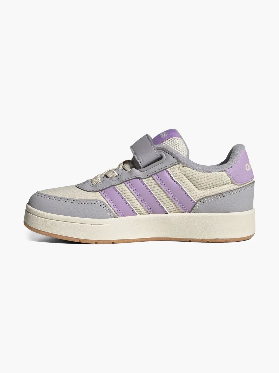 Детские кроссовки с эластичной шнуровкой Adidas BREAKBASE C, кремовый — фото 3