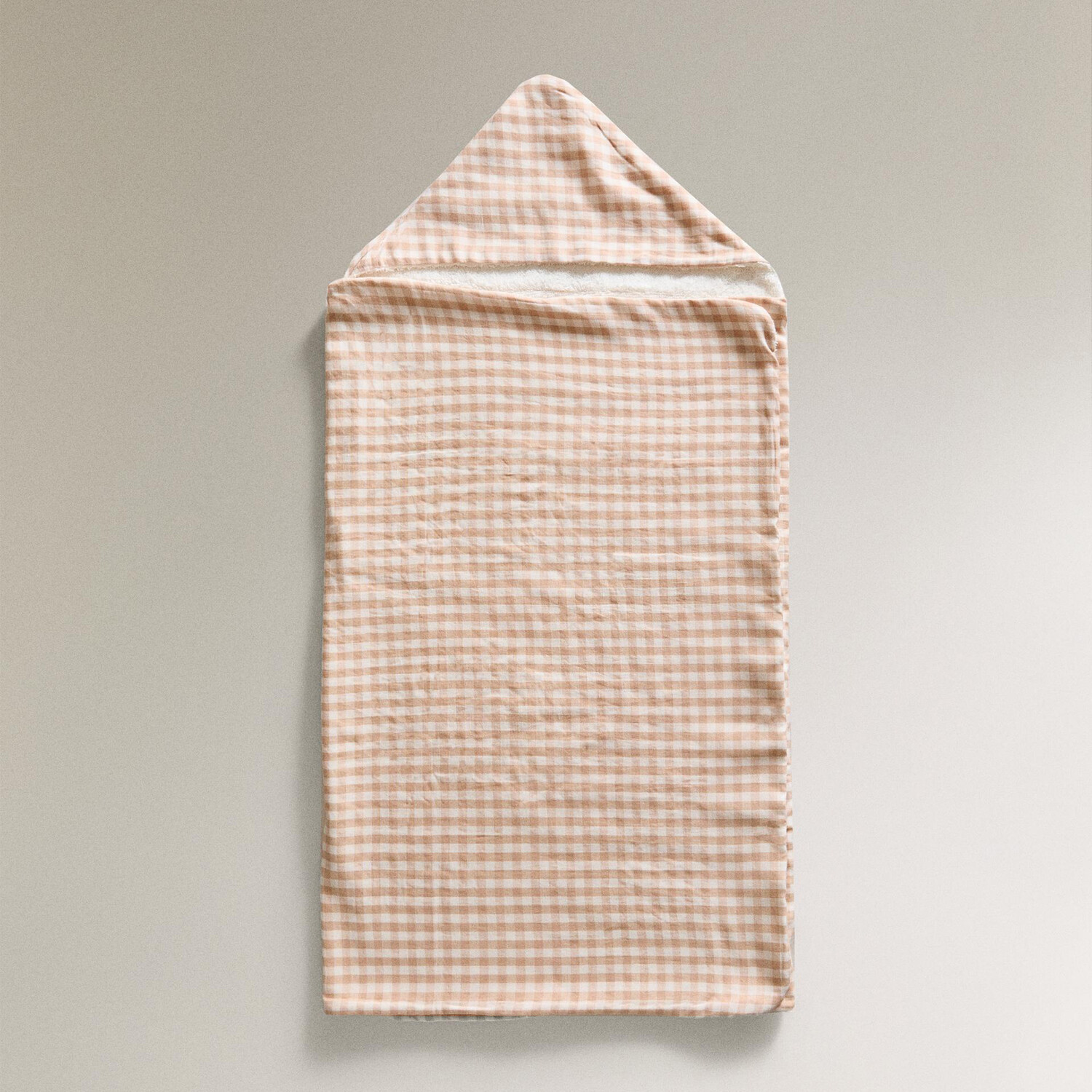 

Детское полотенце с капюшоном Zara Home Gingham check, розовый