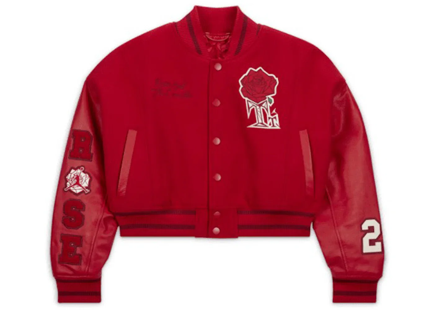 Женская куртка-бомбер с длинным рукавом Jordan Jacket (Asia Sizing), Gym Red/Sail/Team Red