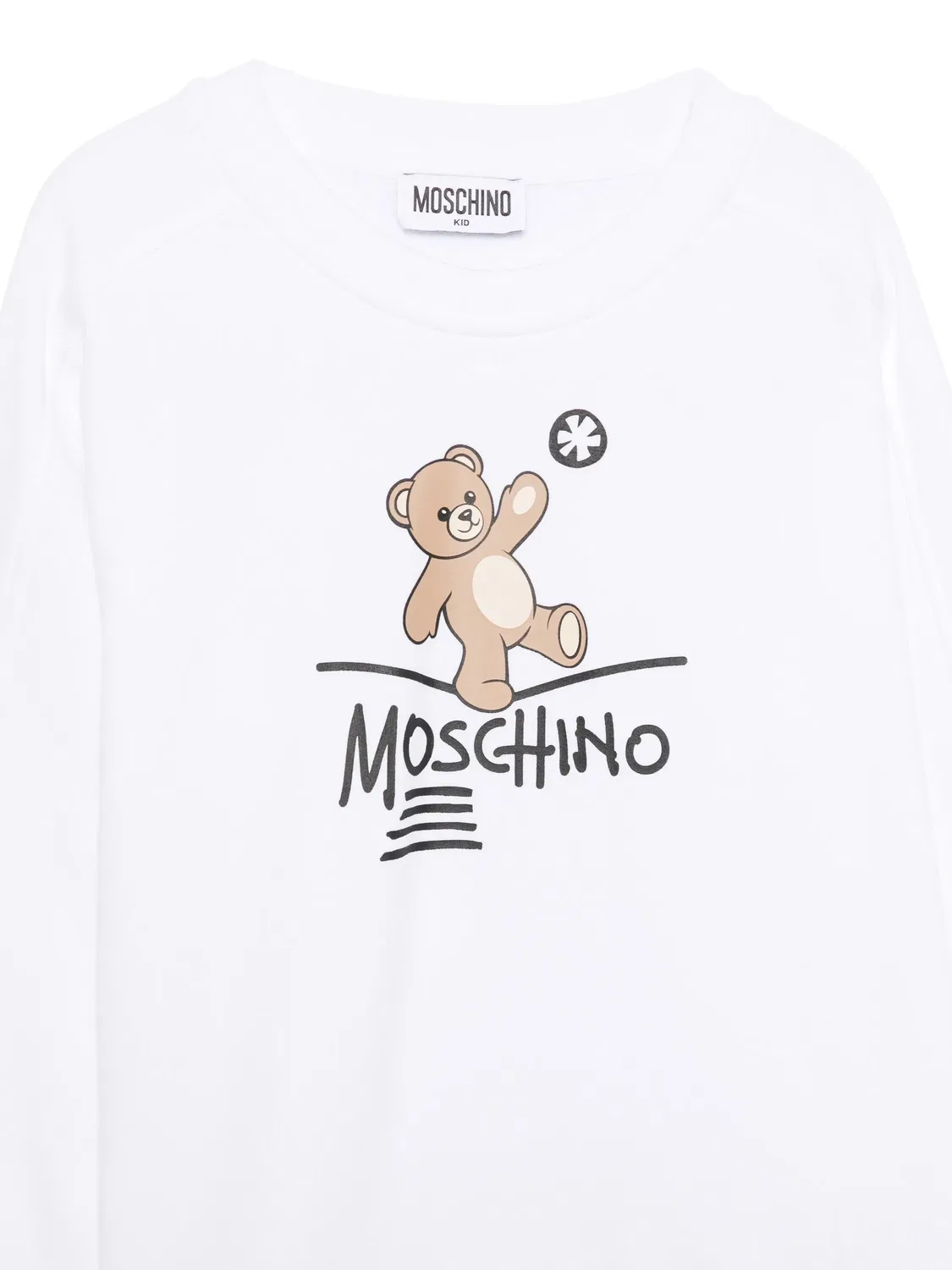Свитшот Teddy Bear с логотипом Moschino, белый — фото 2