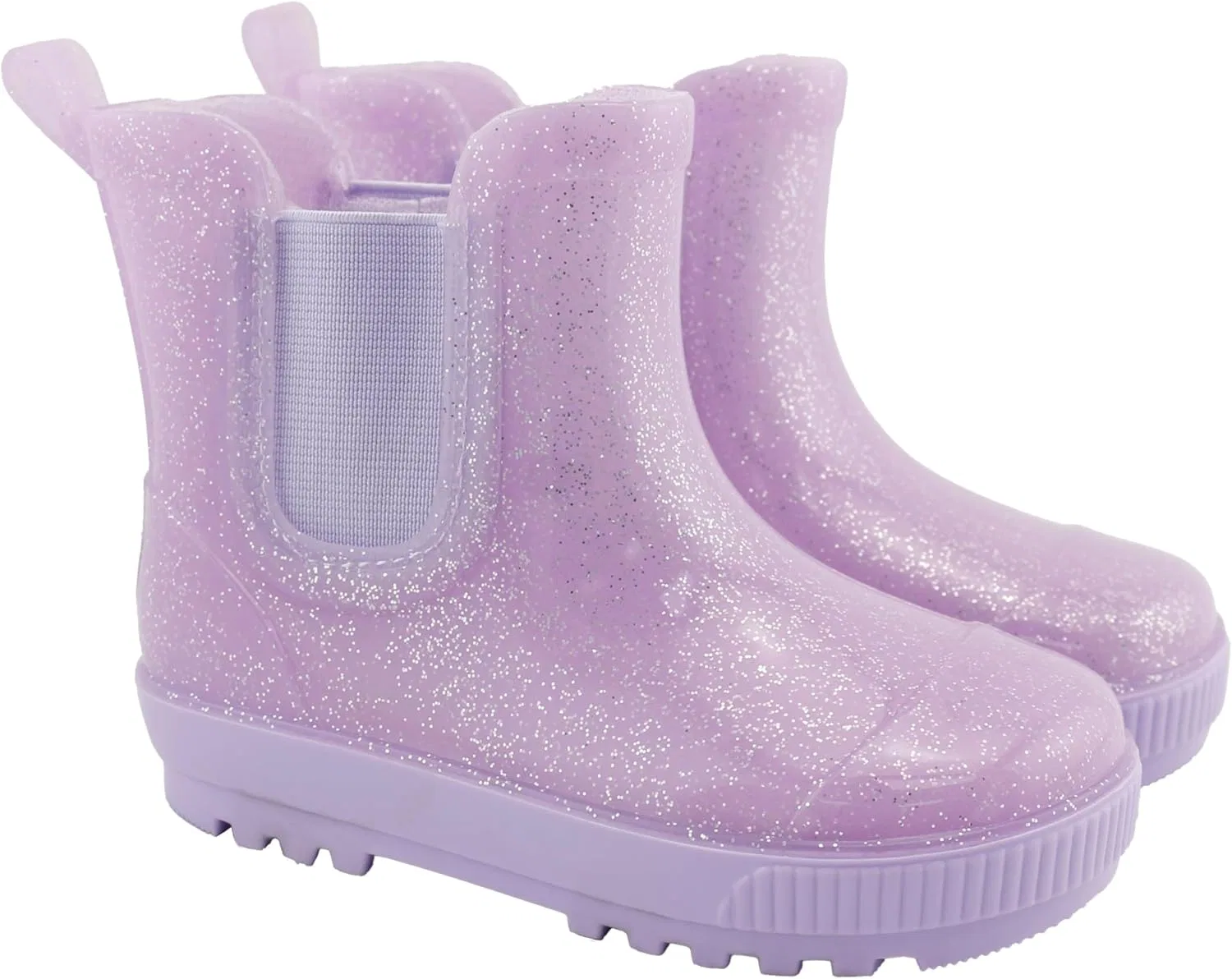 Детские резиновые сапоги Chelsea с принтом BEARPAW, Lilac Glitter — фото 2