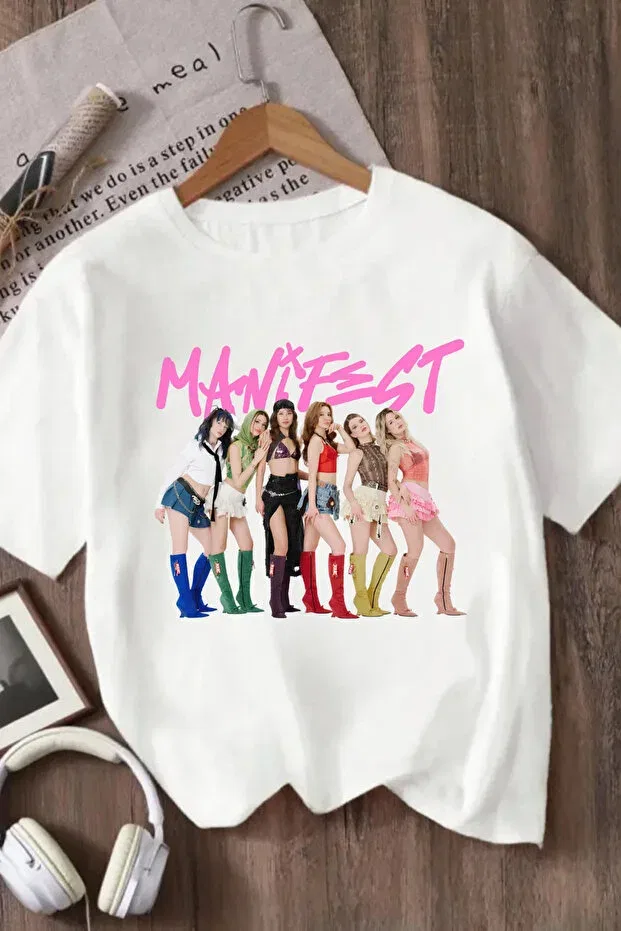 Детская футболка для девочек с принтом Manifest Design Canlook, White — фото 3