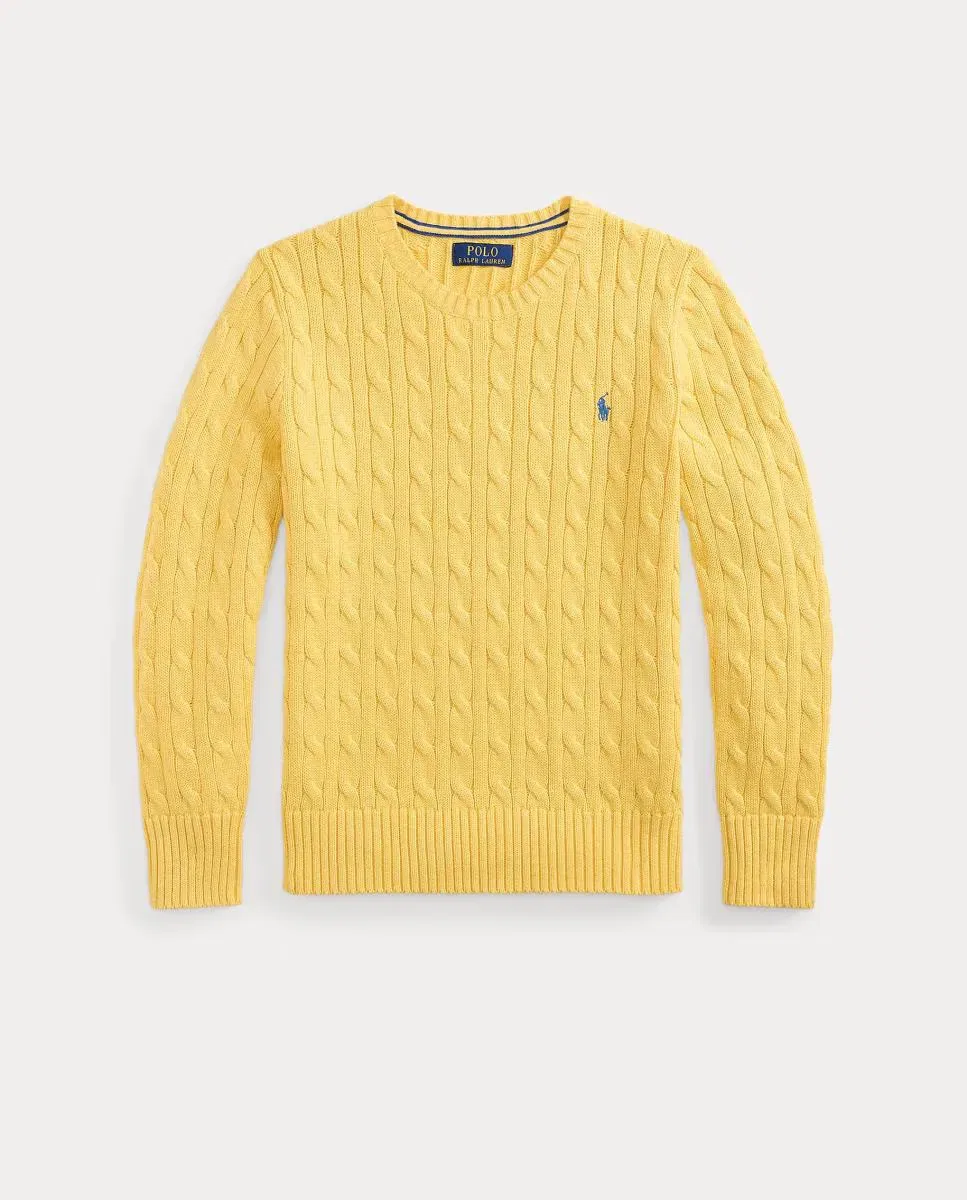 Детский джемпер с рисунком «косичка» Polo Ralph Lauren, Amarillo
