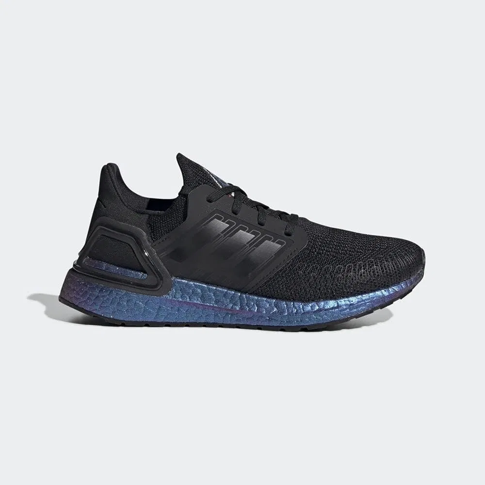 Детские кроссовки для бега Ultraboost 20 adidas, Black/Black/Boost Blue Violet Metallic — фото 2