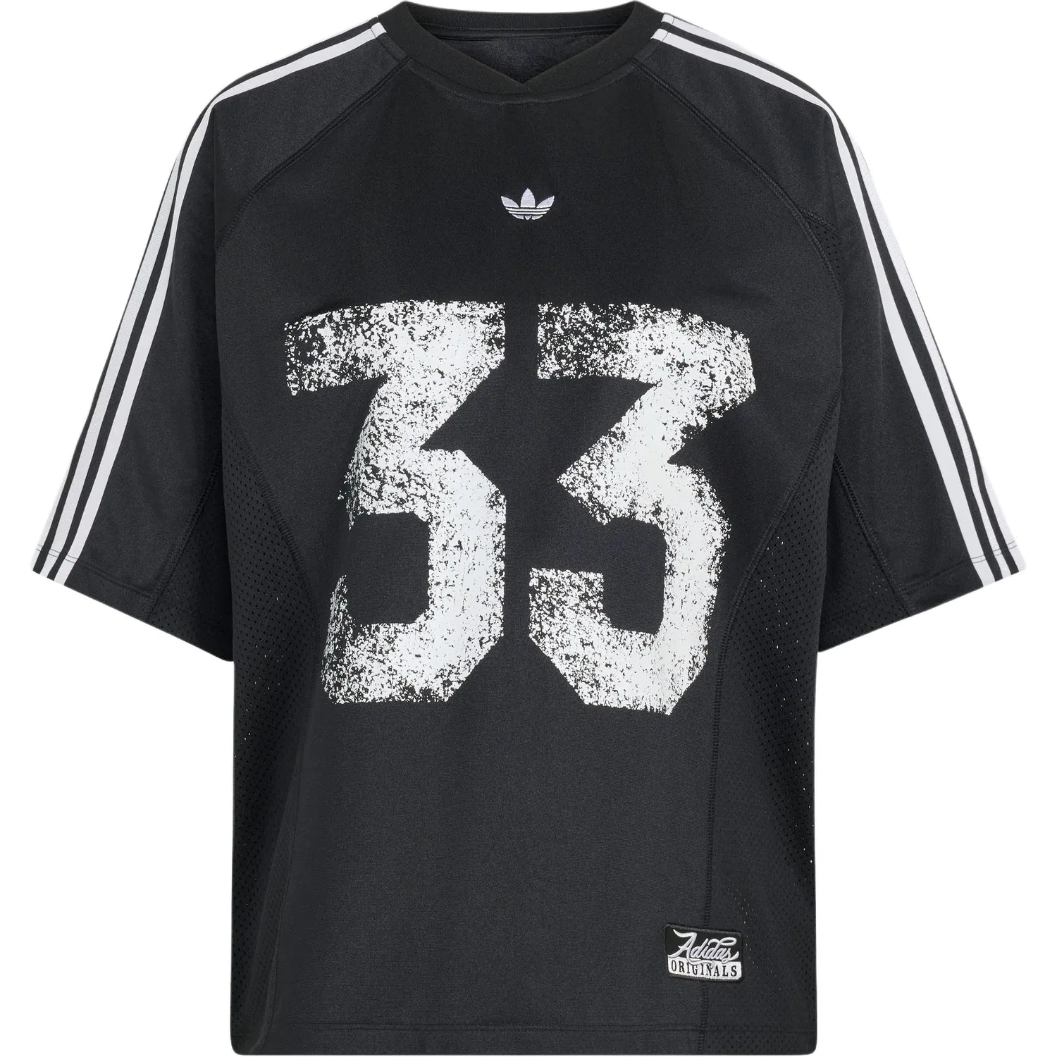 Женская футболка с V-образным вырезом Adidas Originals, Black