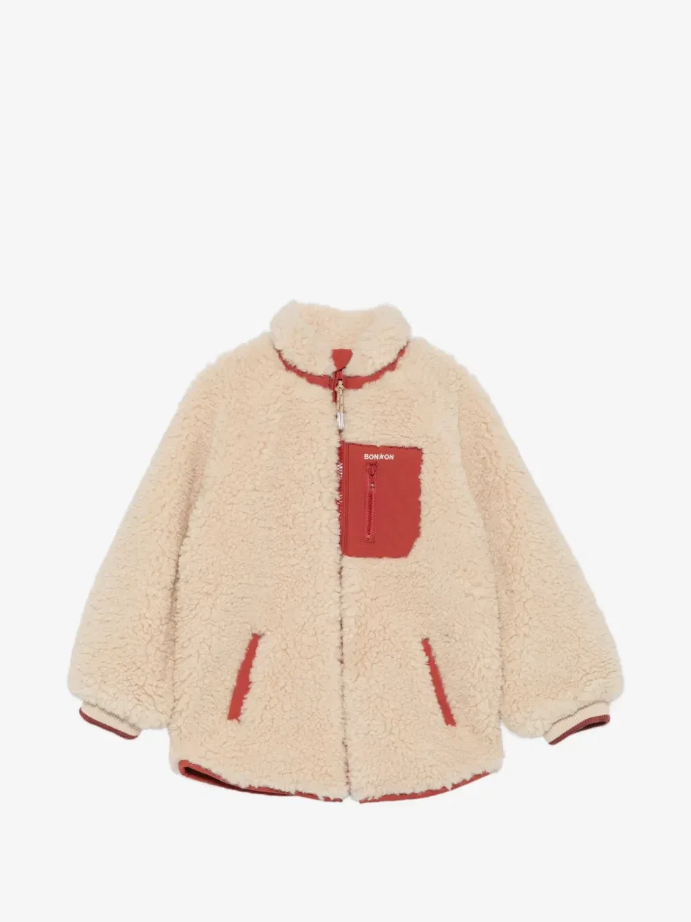 Флисовая куртка Pao на молнии Bonton, бежевый