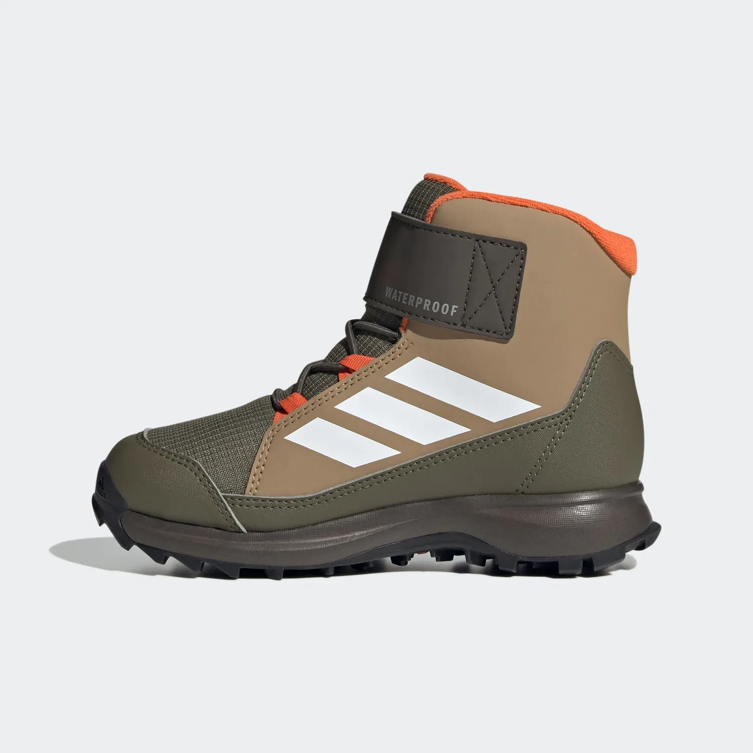 Детские зимние ботинки с технологией CLIMAWARM Adidas TERREX, Cardboard/Cloud White/Semi Impact Orange — фото 3