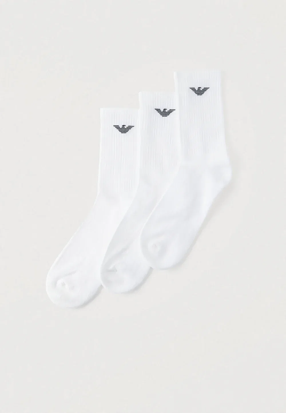 Короткий комплект из 3 пар носков Emporio Armani, White