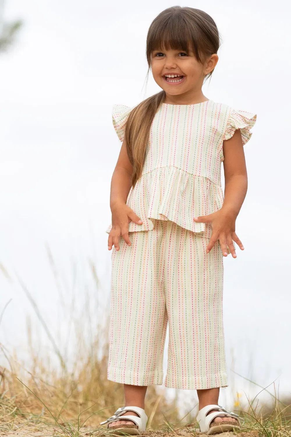 Детские штаны с принтом Special Stripe Pull Ups Kite, Cream — фото 3