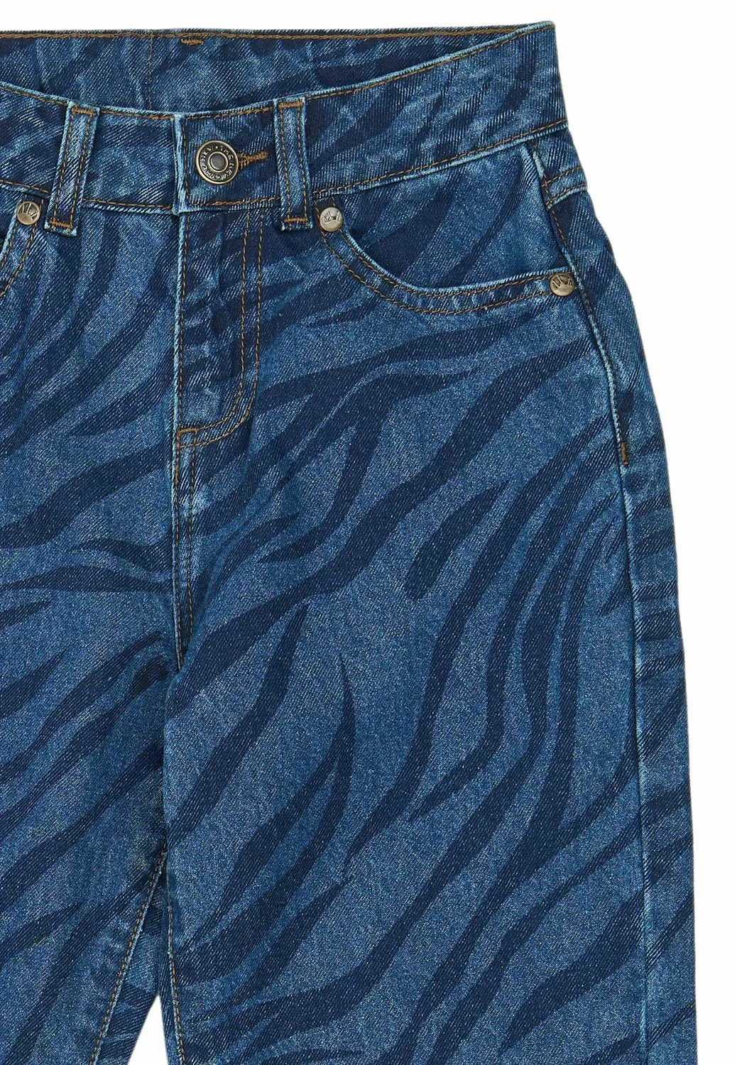 Джинсы Tnveola mom fit - джинсы свободного кроя The New, Medium Blue Denim Aop — фото 3