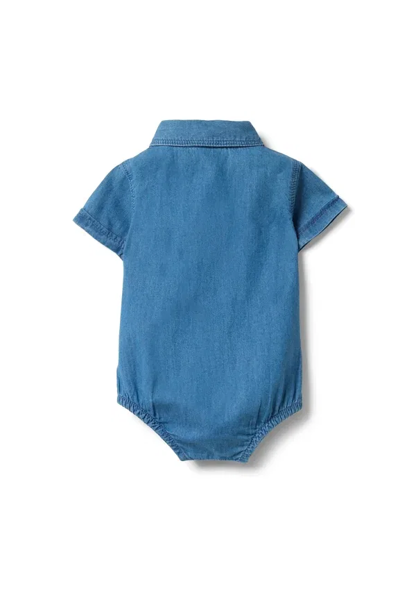 Блуза хлопковая Regular fit Ovs, soft blue, голубой — фото 2