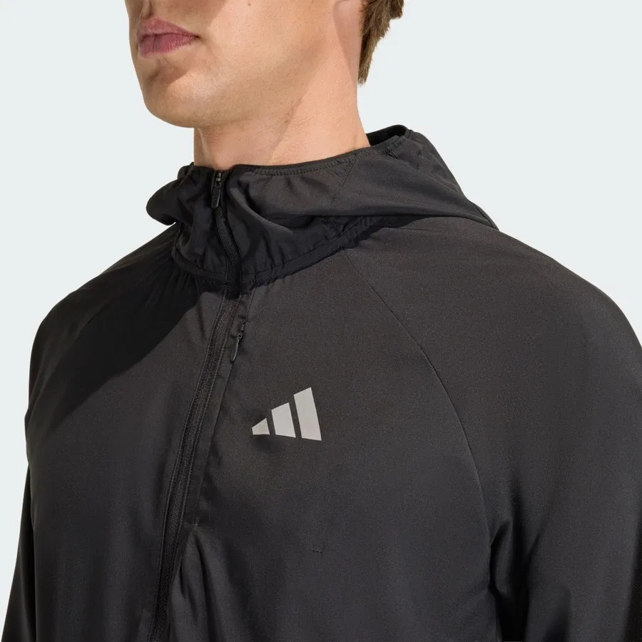 Ветровка для бега с принтом Performance JZ7782 ADI365 Running Essentials Jacket adidas, Черный — фото 4