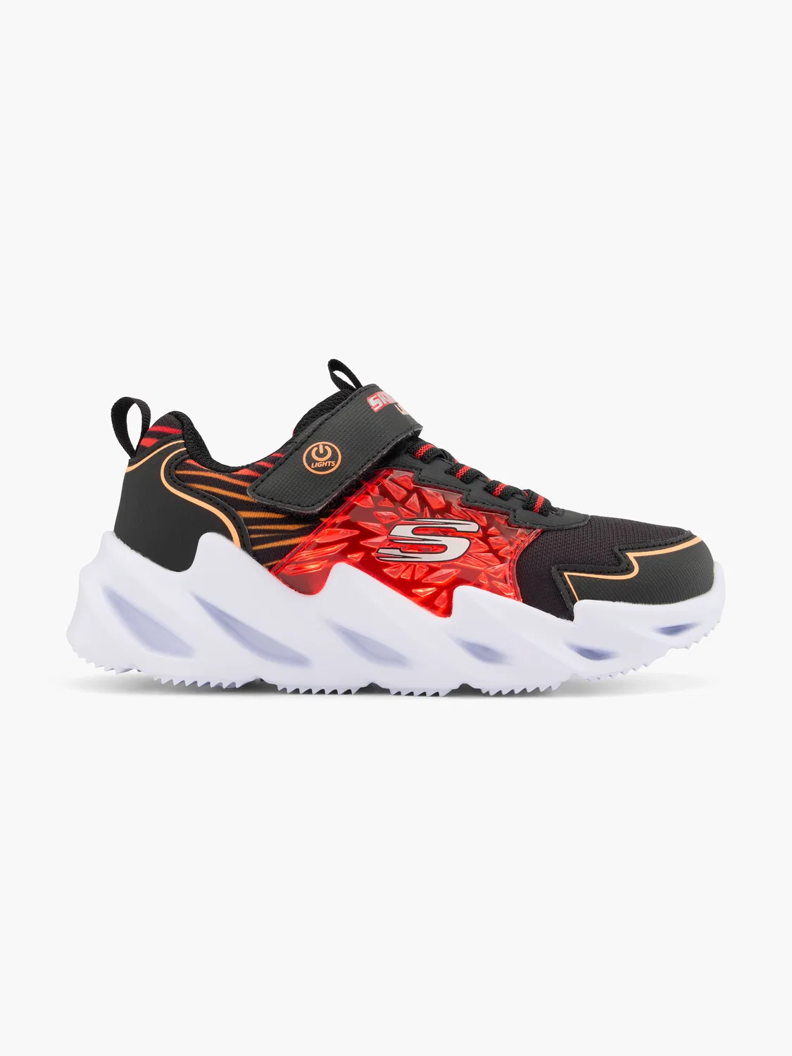 Детские кроссовки с подсветкой Skechers Shark Bots, черный