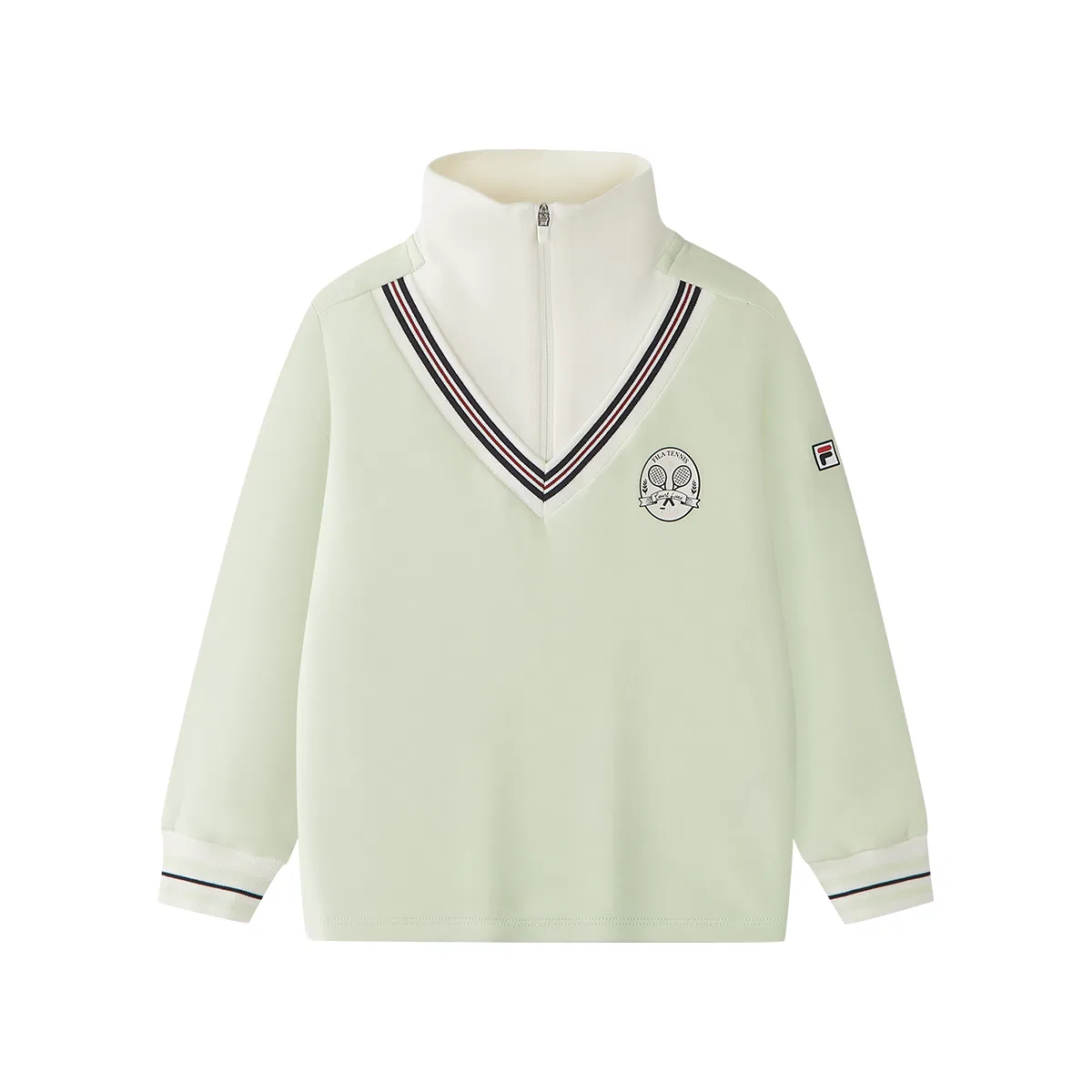 Детский свитшот с полуводолазкой FILA KIDS, Tender Spring Green