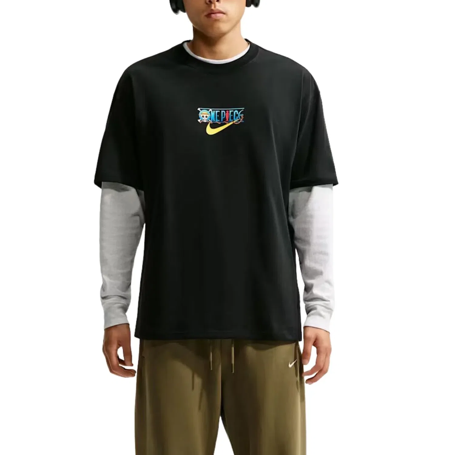 Мужская футболка One Piece T-Shirt 'Black' Nike, черный — фото 3