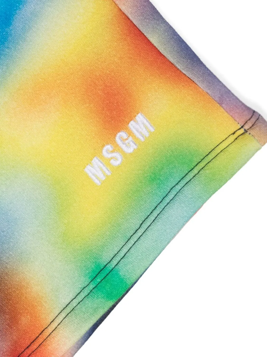 Хлопковые шорты с рюшами MSGM, синий — фото 2