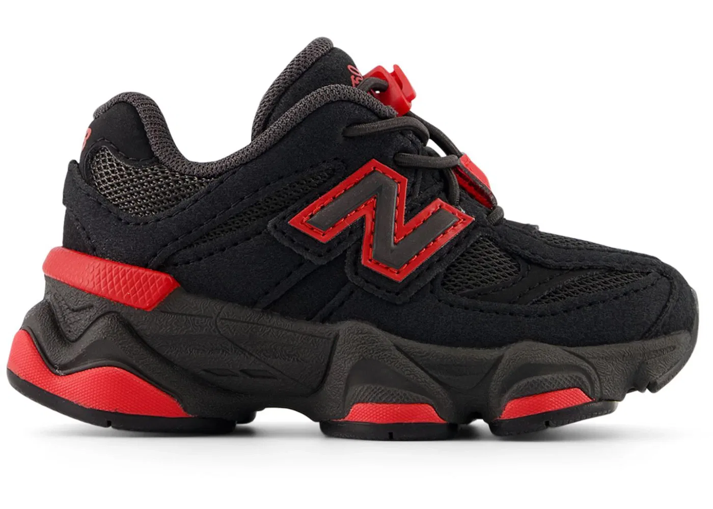 Детские кроссовки Lifestyle New Balance 9060 Bungee, Black Cement/True Red