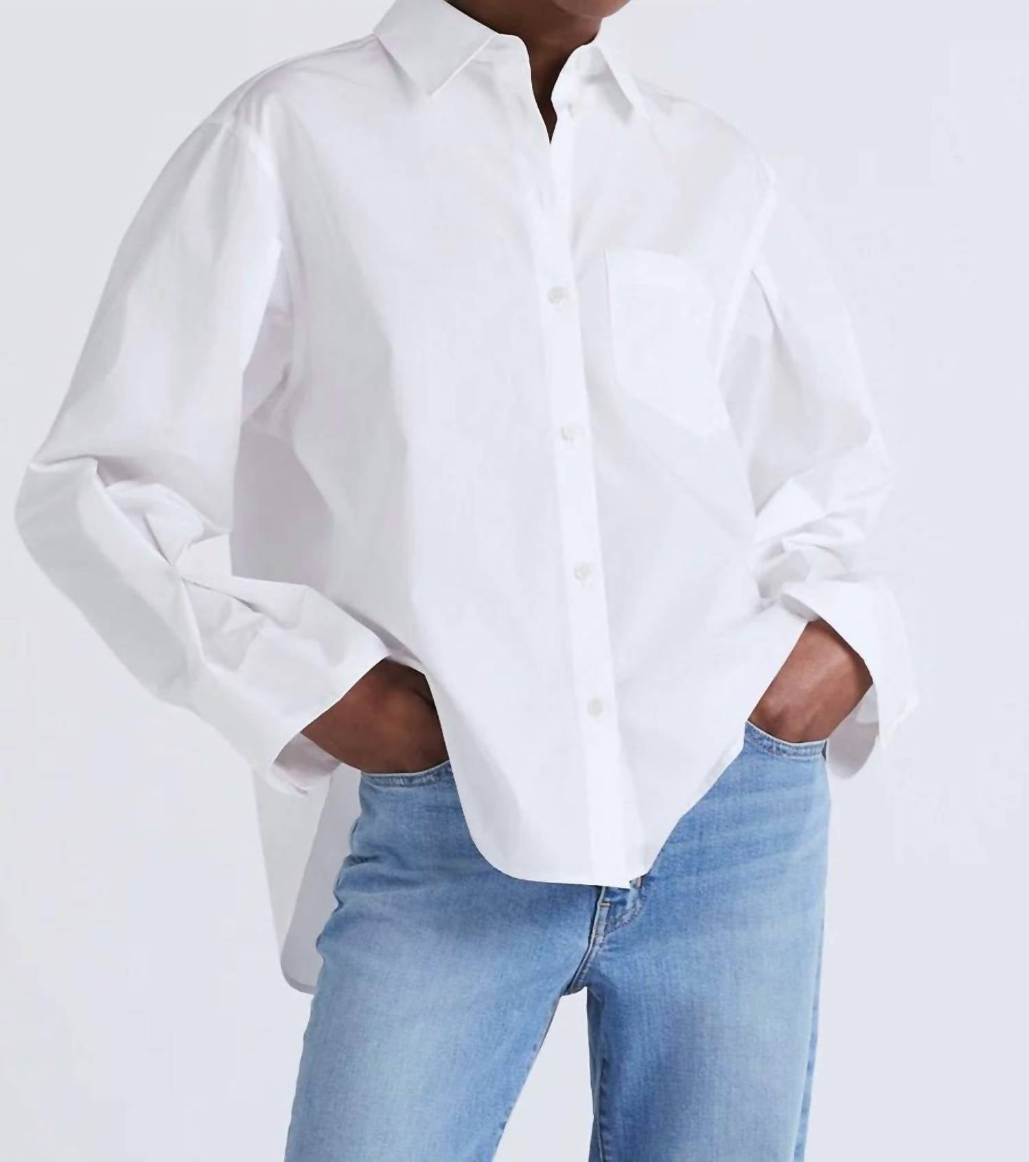 

Рубашка Wesley в оптическом белом цвете Derek Lam 10 Crosby