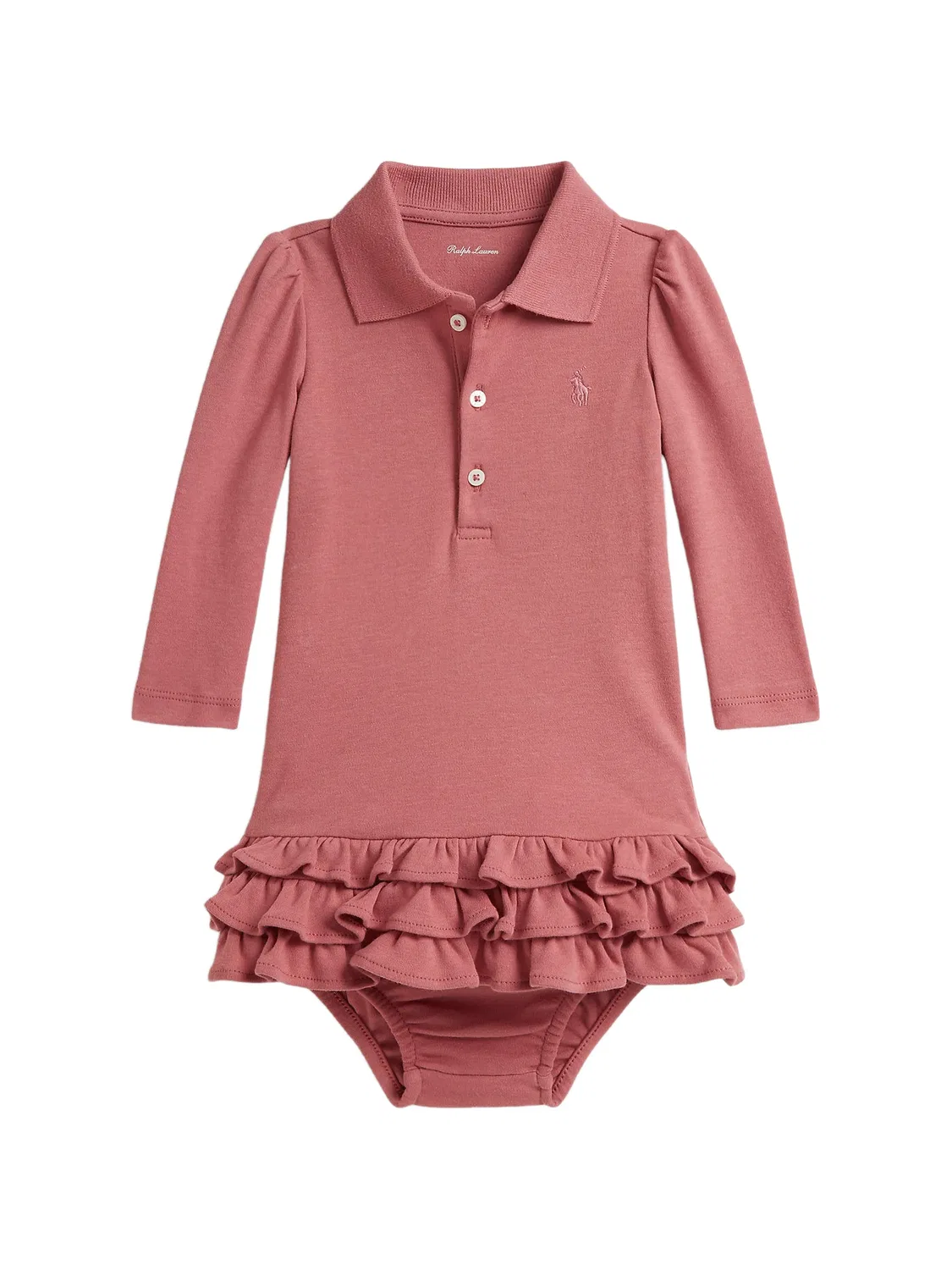 Платье хлопковое розовое Polo Ralph Lauren, розовый