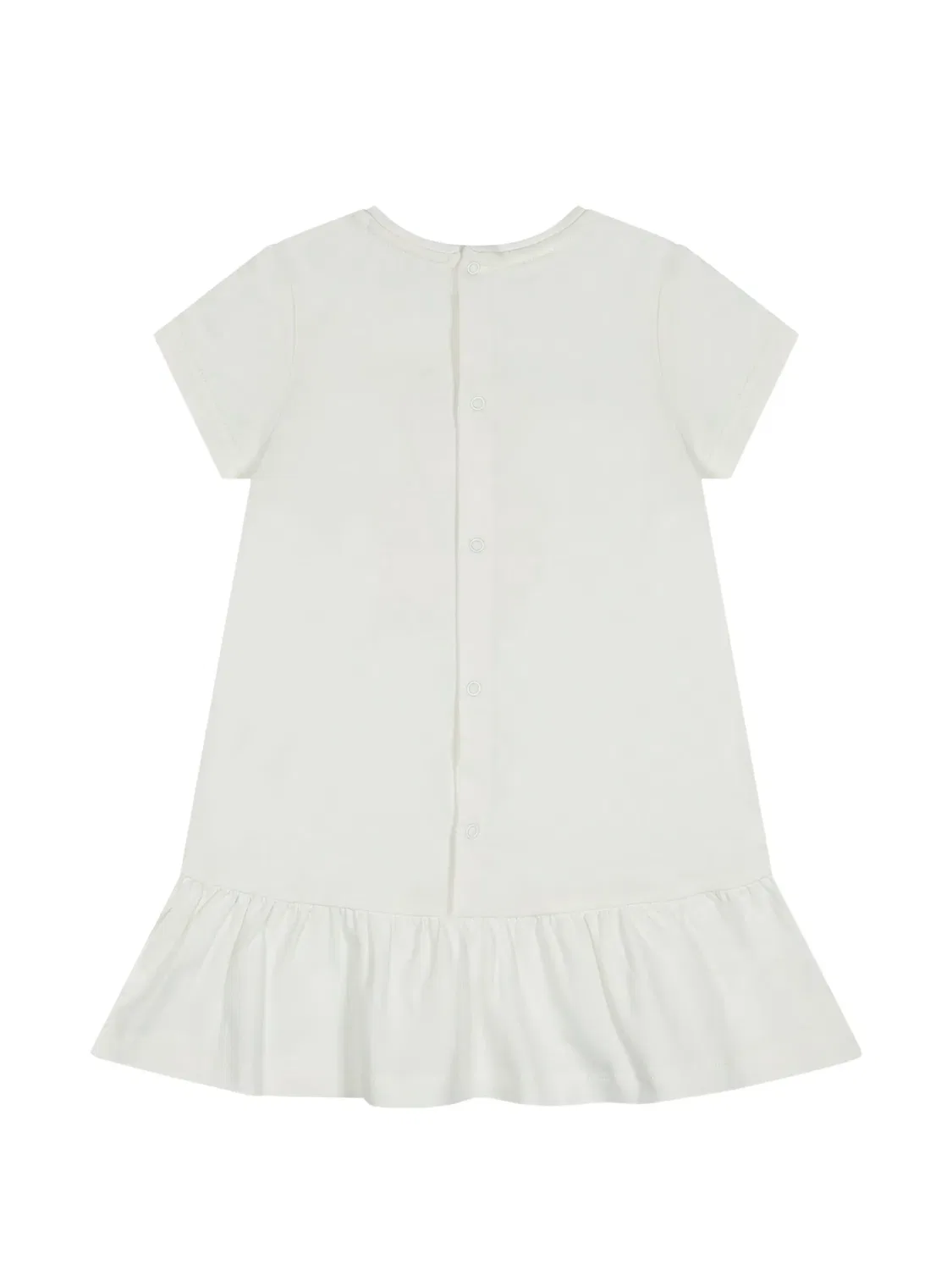 Платье с оборками и нашивкой Aigner Kids, белый — фото 2