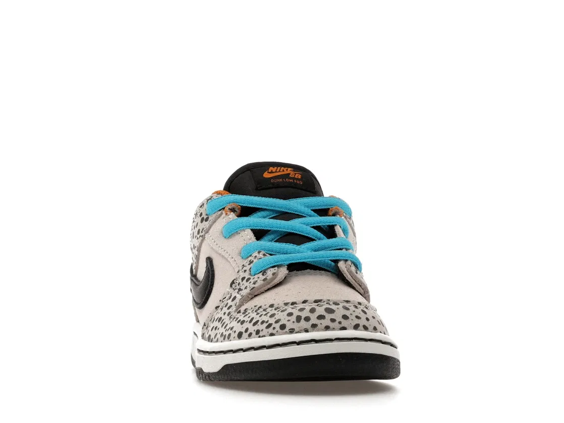 Детские кроссовки для мальчиков и девочек с принтом Nike SB Dunk Low Electric Pack Olympic Safari Nike, Phantom/Black/Monarch/Summit White/Chlorine Blue — фото 2