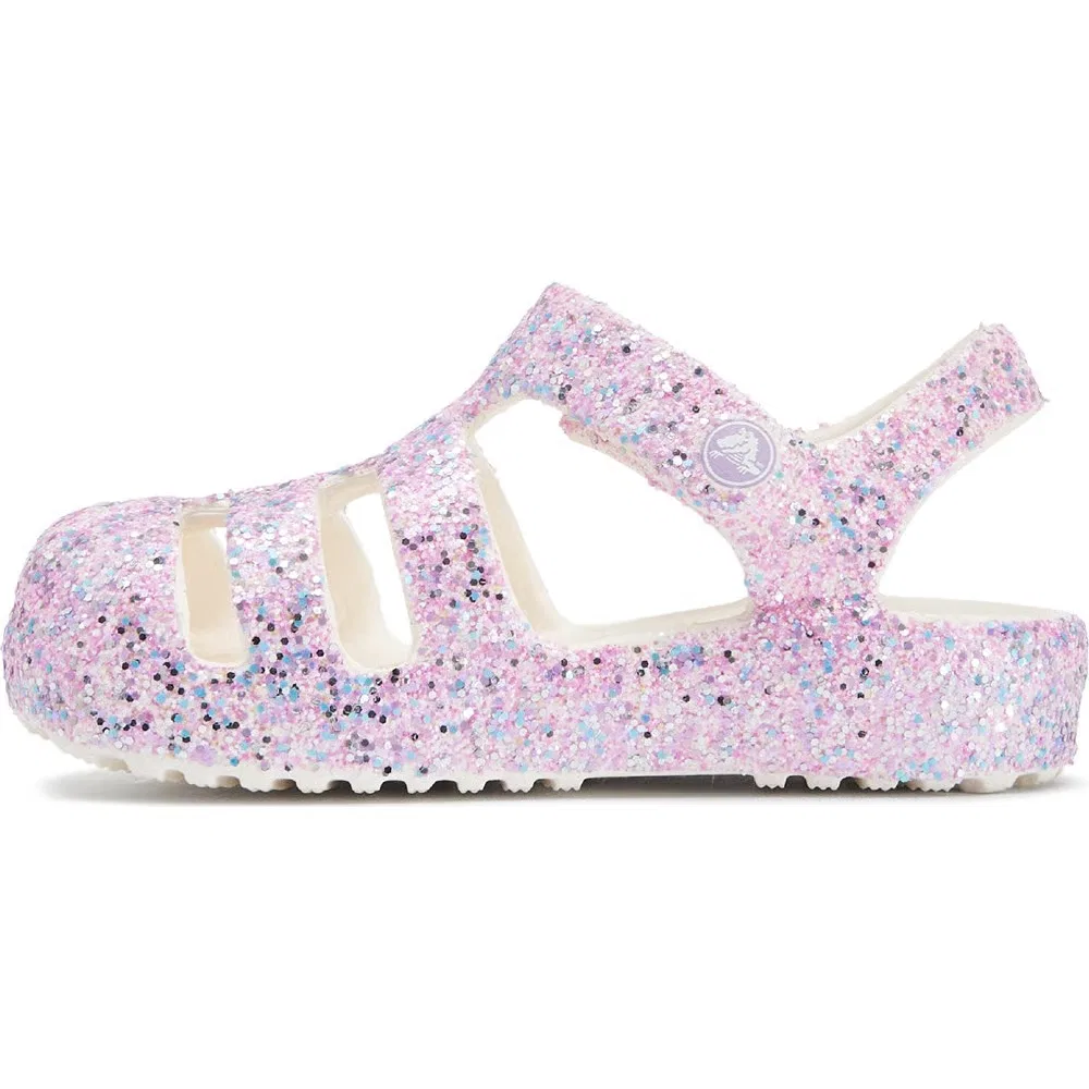 Классические детские сандалии для малышей Crocs, Chalk Glitter — фото 3
