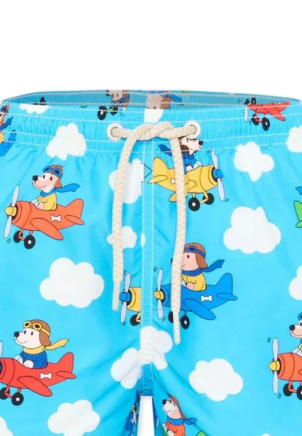Плавки с принтом Swimming shorts Mc2 Saint Barth, Light Blue, светло-голубой — фото 3