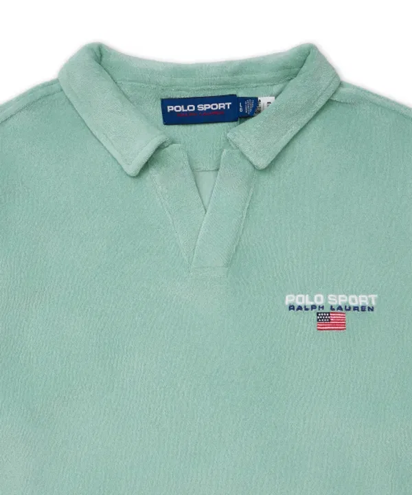 Футболка поло с махровой ткани, Polo Sport, Polo Ralph Lauren, зеленый — фото 3