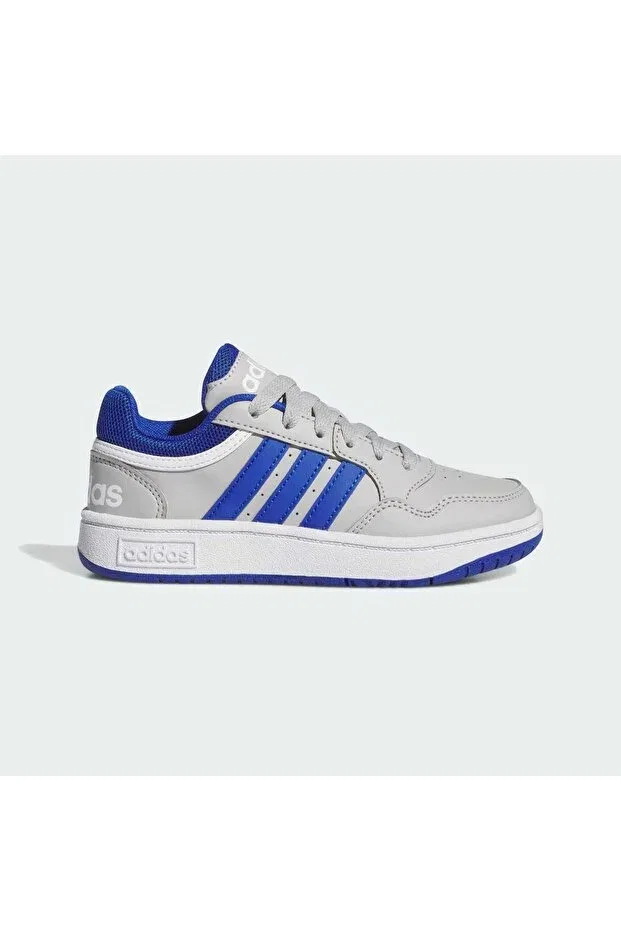 Детские кроссовки для девочек с принтом Hoops 3.0 k ig3833 Adidas, Gray — фото 2
