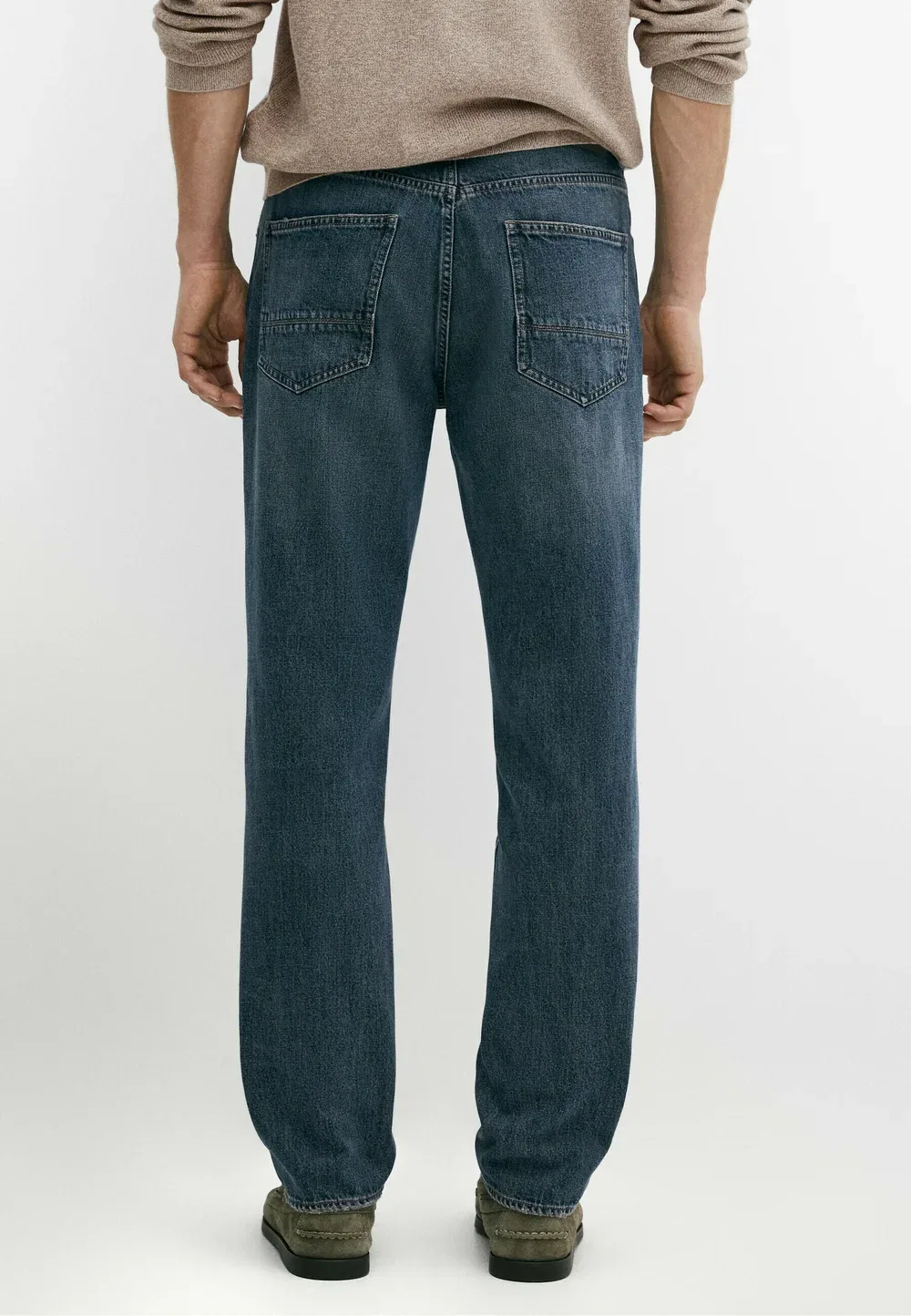 Джинсы зауженного кроя - джинсы зауженного кроя Massimo Dutti, Dark Blue — фото 3