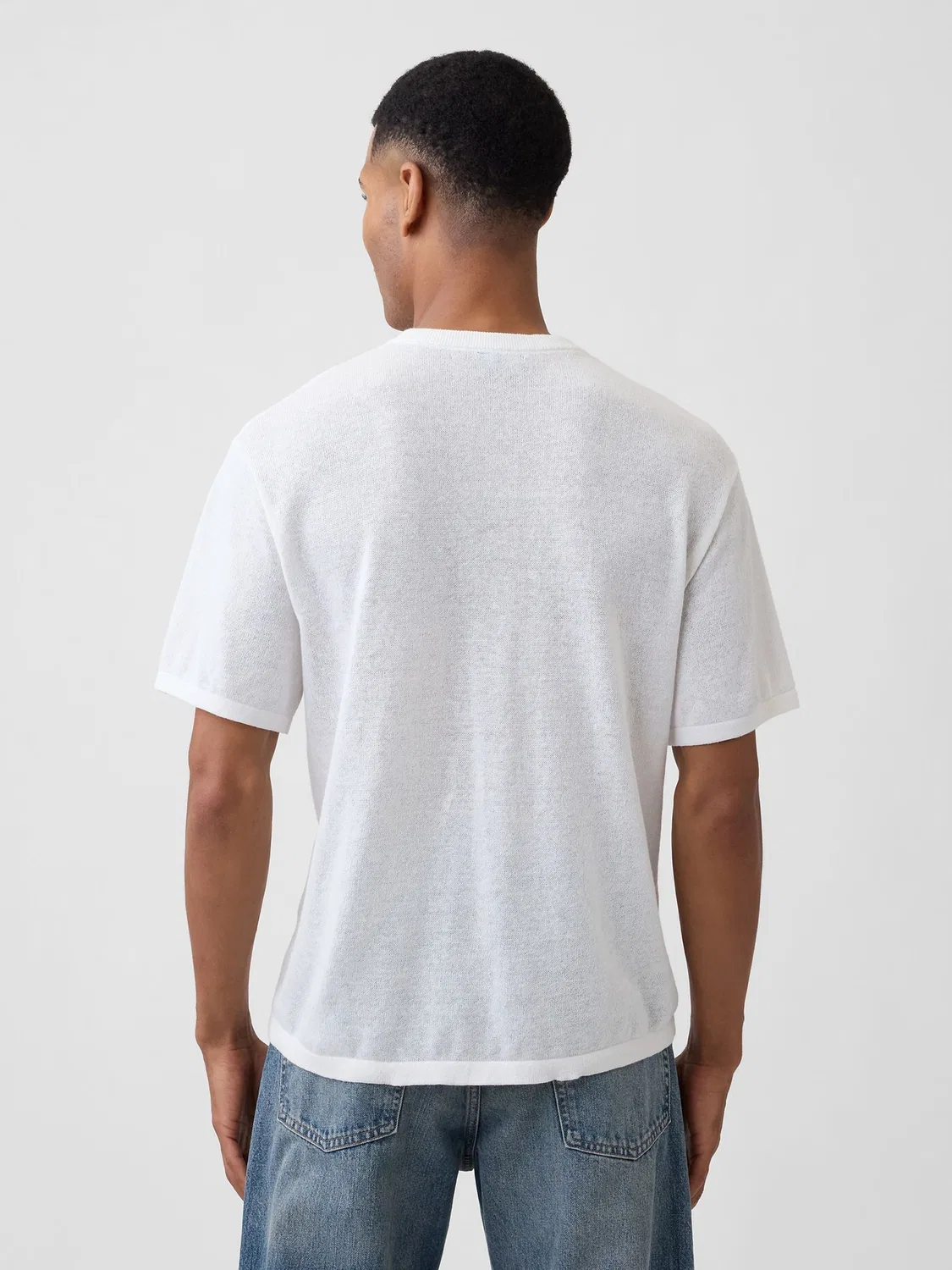 Футболка из льняной смеси Gap White — фото 2