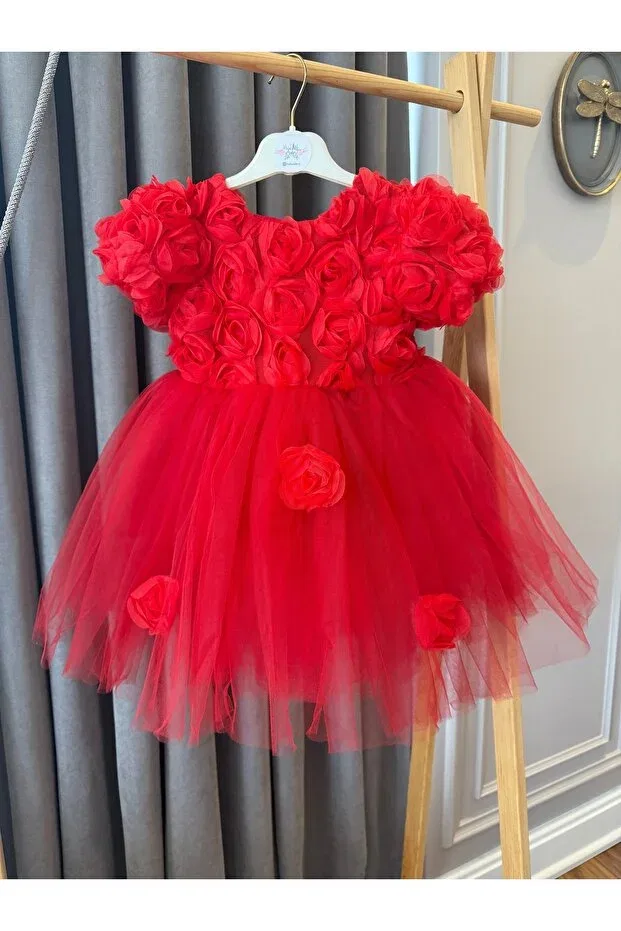 Детское платье для девочек с принтом Party Babyaden Baby Aden, Red
