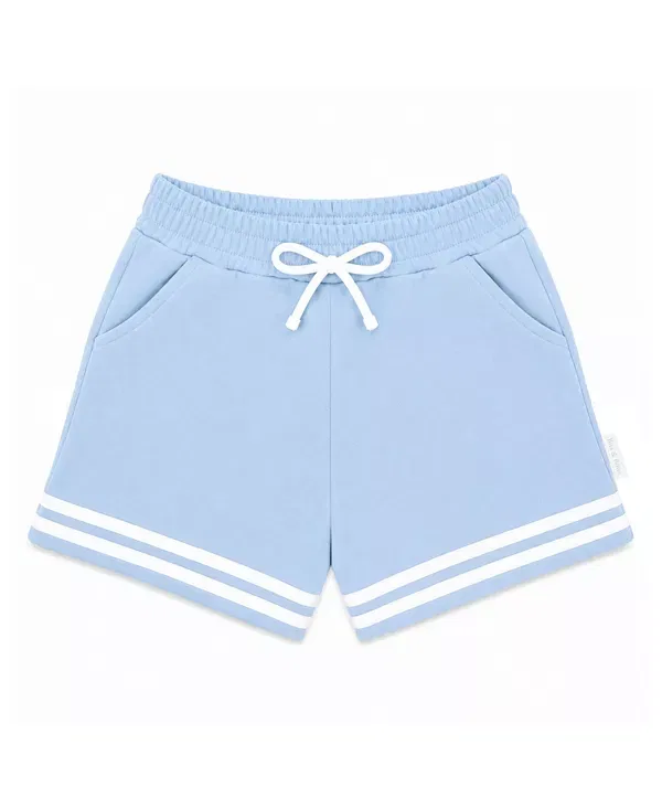 Детские шорты с полосками Unisex Striped Varsity Bits & Bows, Blue/White