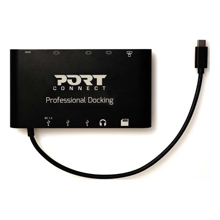 

Док-станция Port Connect Docking Type C Travel 1x4K++, черный