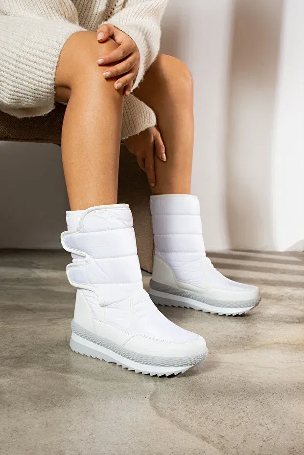 Детские снежные ботинки с меховой подкладкой Unisex 802 Imershoes, White