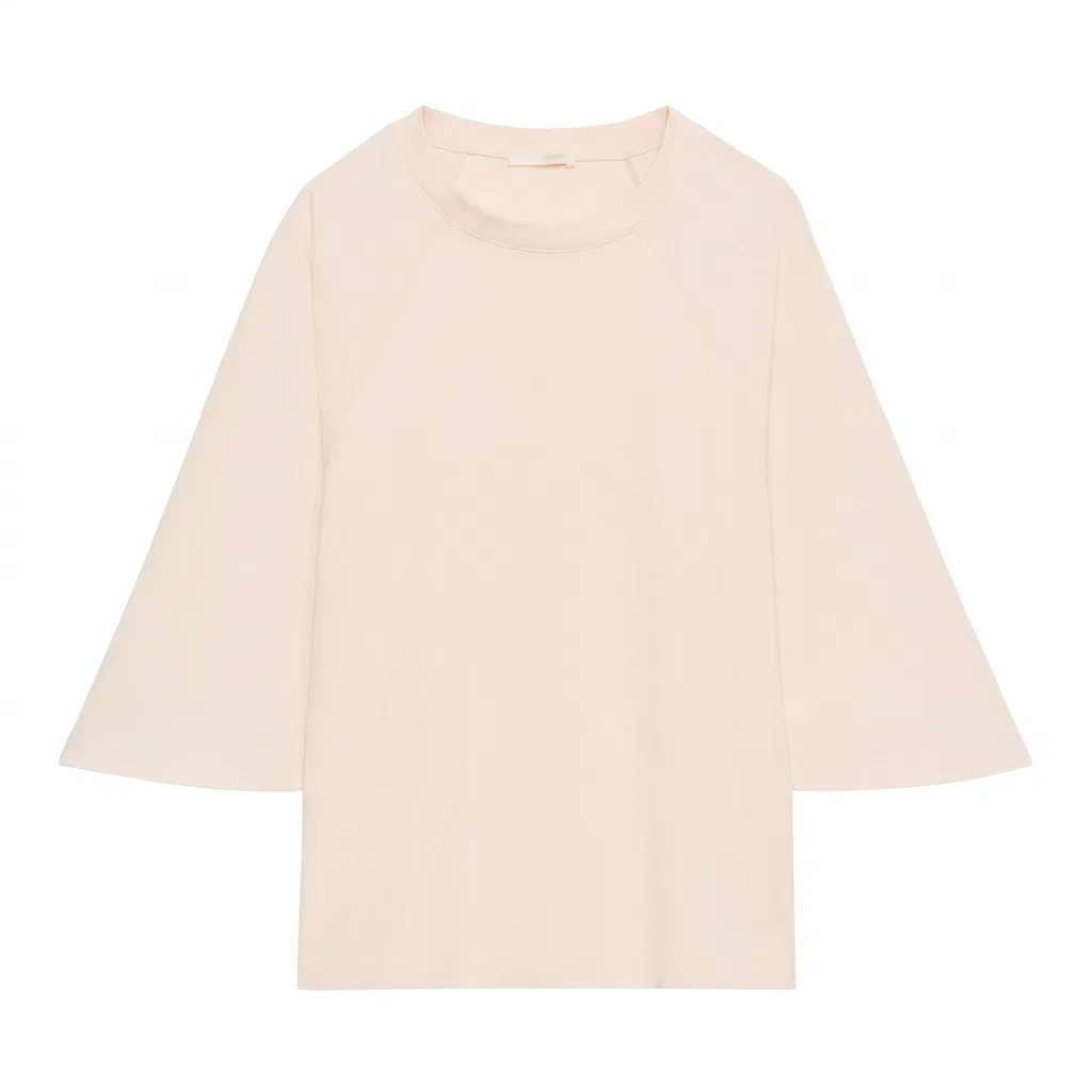 Женская футболка с круглым вырезом прямого кроя Pink ZARA, Pink
