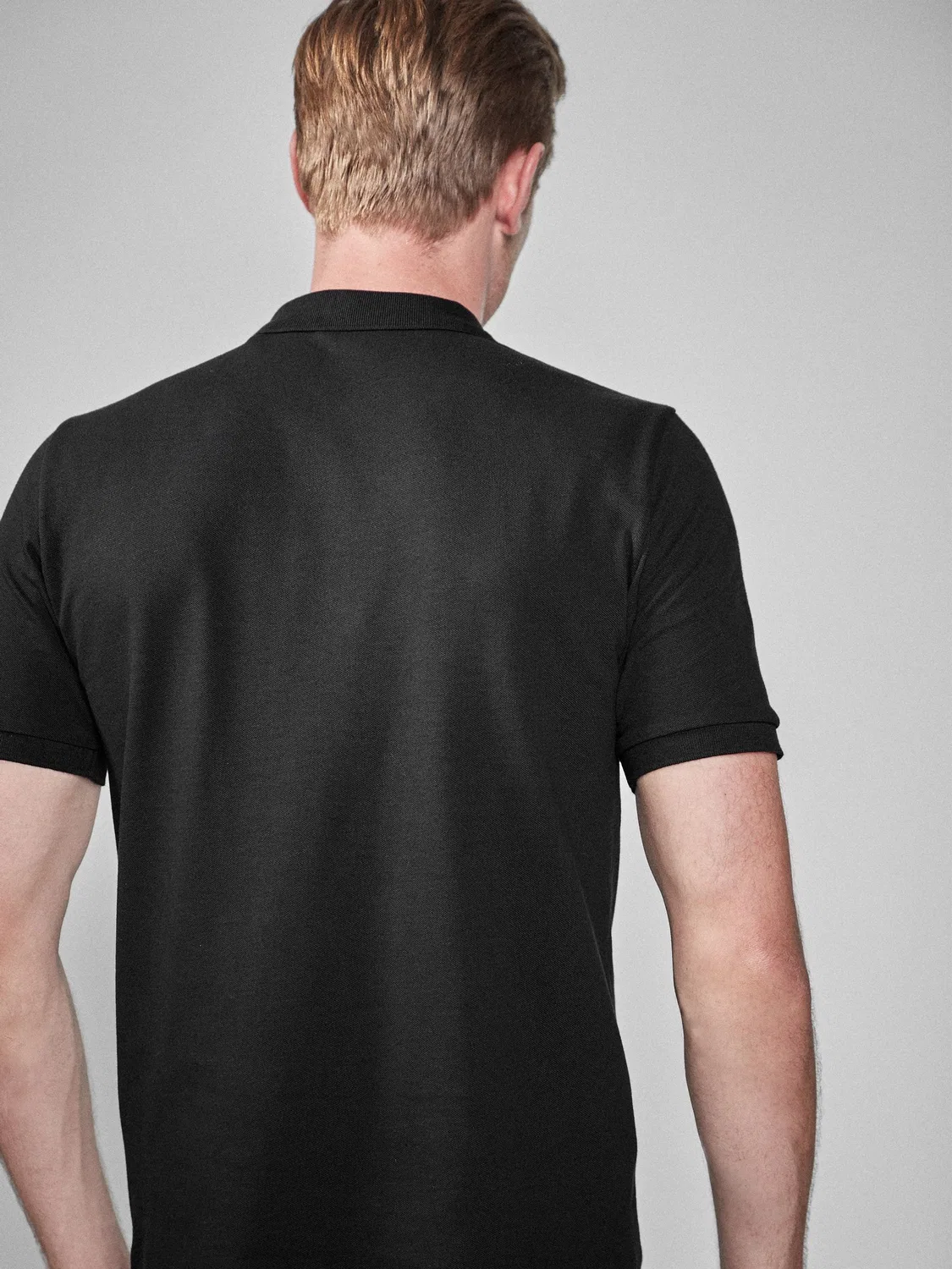 Поло, Slim Fit, Polo Shirt Next, черный — фото 2