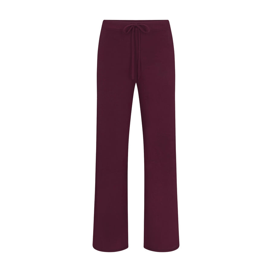 

Прямые брюки SKIMS Cotton Jersey, цвет Deep Berry